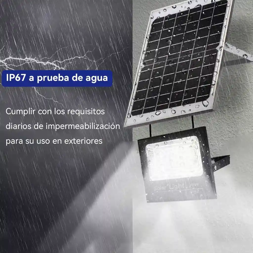 Reflector Solar 200 Watt Recargable Más Panel