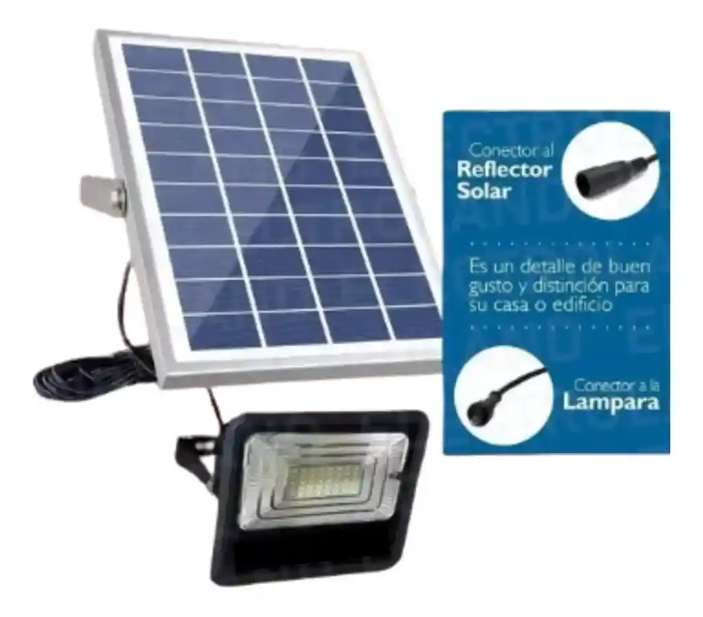 Reflector Solar 50 Watt Recargable Más Panel