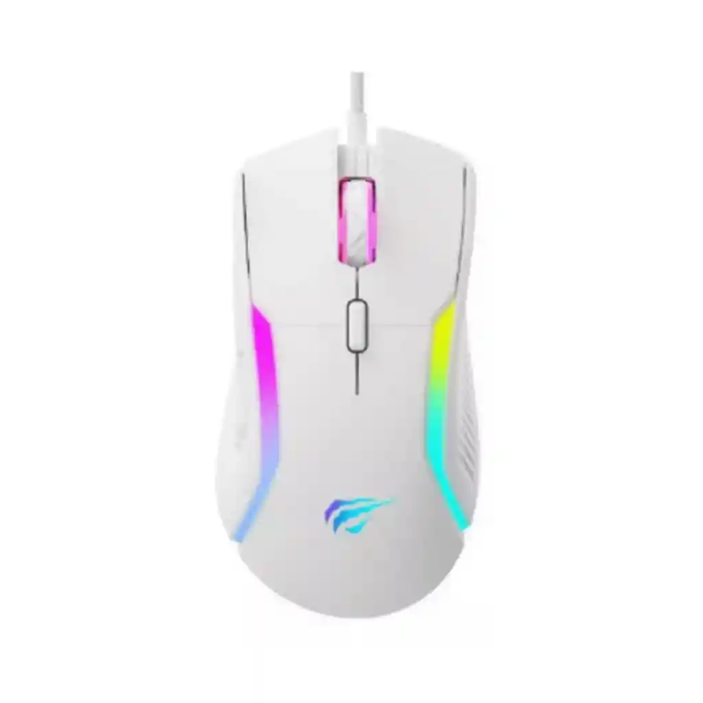 Ratón Para Jugadores Havit Hv Ms1033 Rgb 8000 Dpi Con 9 Botones, Color Blanco