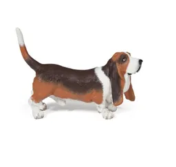 Figura Coleccionable Perro Basset Pintada A Mano