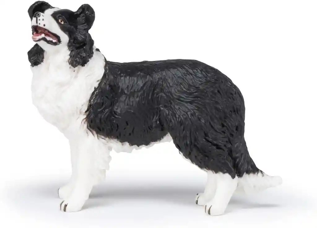 Figura Coleccionable Perro Border Collie Pintada A Mano