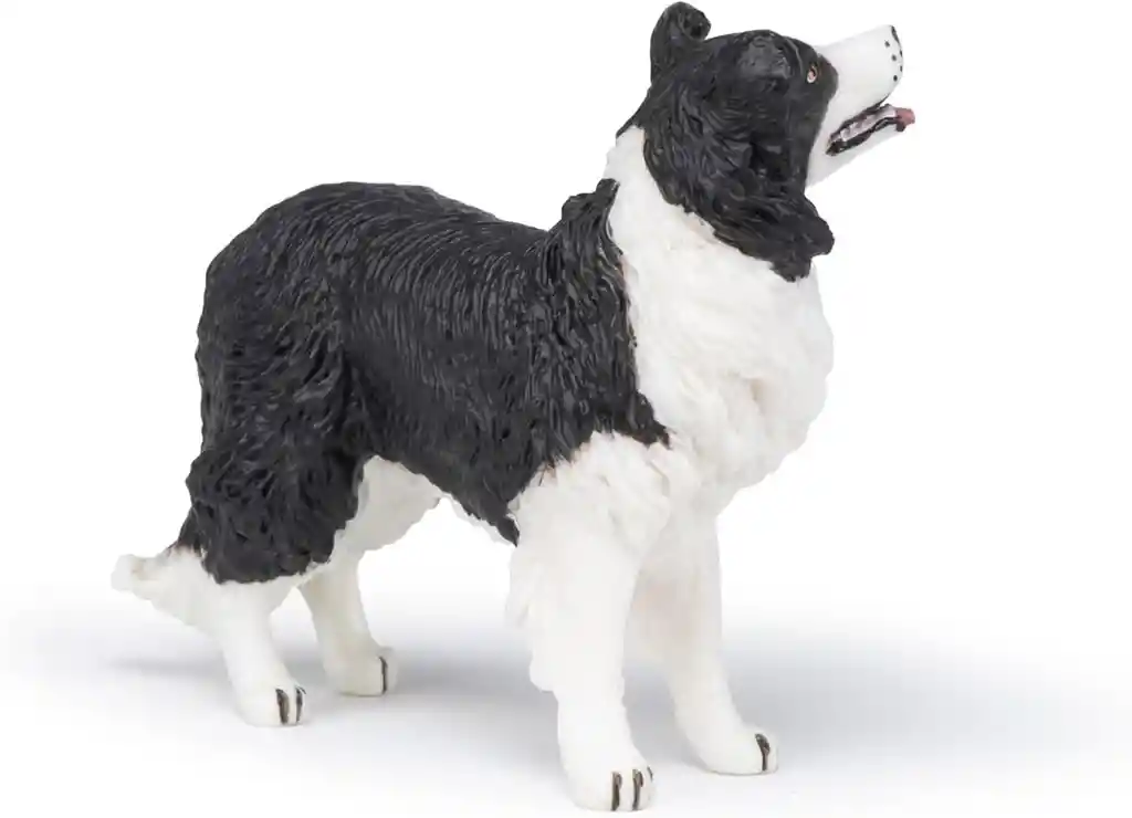 Figura Coleccionable Perro Border Collie Pintada A Mano