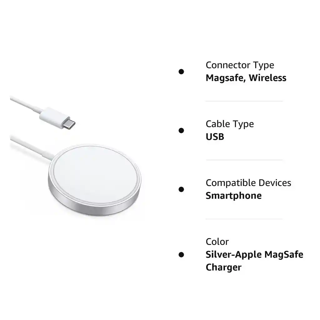 Cargador Para Iphone Inalámbrico Magnético Tipo Magsafe