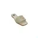 Calzado Zapato Mujer Casual Sandalia Plana Dama Karla Chacon Marcia Talco 40