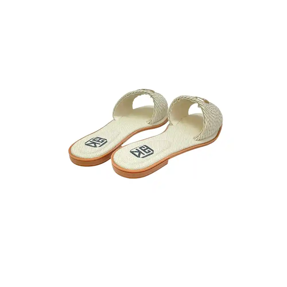 Calzado Zapato Mujer Casual Sandalia Plana Dama Karla Chacon Marcia Talco 40