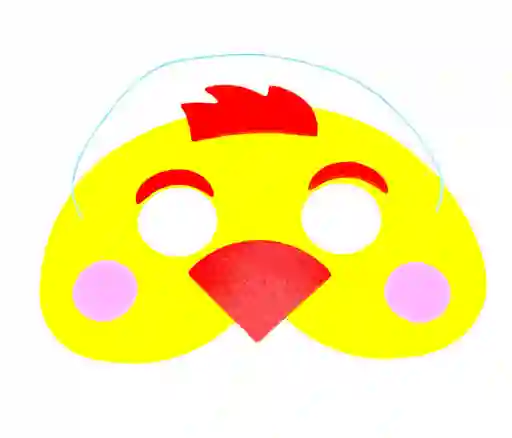 Antifaz En Foamy Motivo Pollito Hora Loca Halloween Carnaval