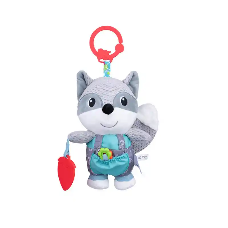 Peluche Estimulacion Zorro Gris Balibazoo