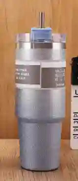 Vaso De Acero Inoxidable Con Aislamiento Para Caliente O Frio De 30 Oz Escarchado Azul/plata