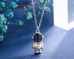 Cadena Collar Astronauta Con Estrella