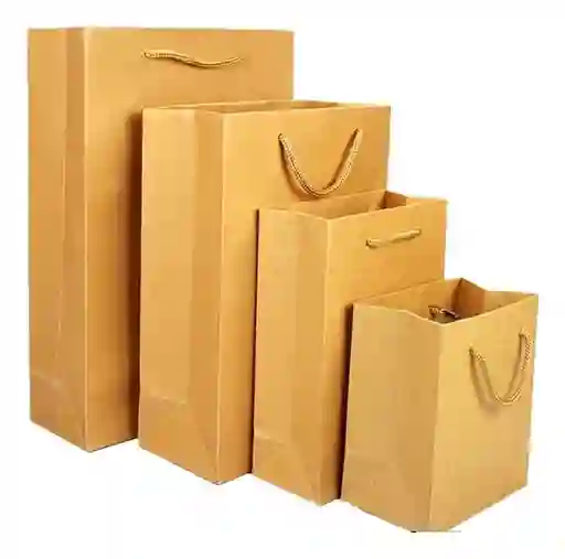 Bolsa Regalo Kraft Grande 42 X 30 Cm Ideal Para Regalo Y Empaques Sencillos