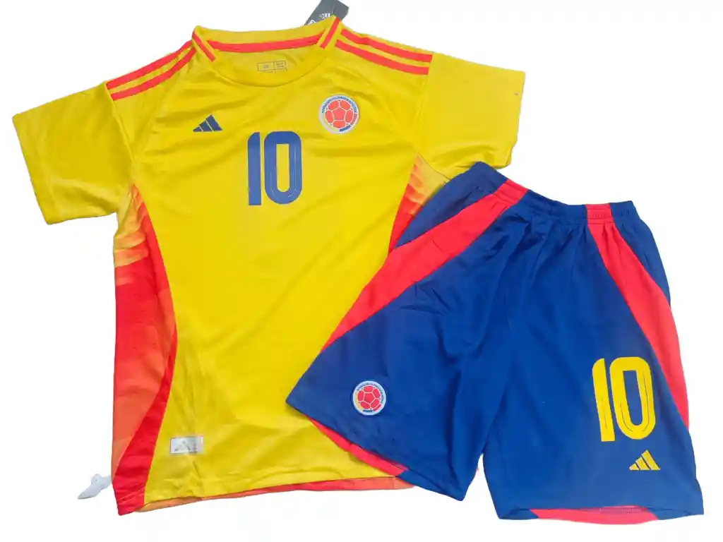 Uniforme Seleccion Colombia James 10 Para Niño Talla 10