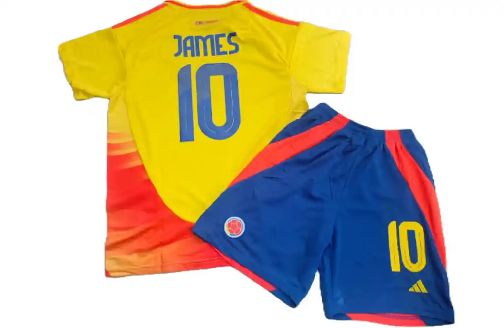 Uniforme Selecion Colombia James 10 Para Niño Talla 14