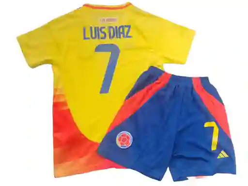 Uniforme Seleccion Colombia Luis Diaz 7 Para Niño Talla 4