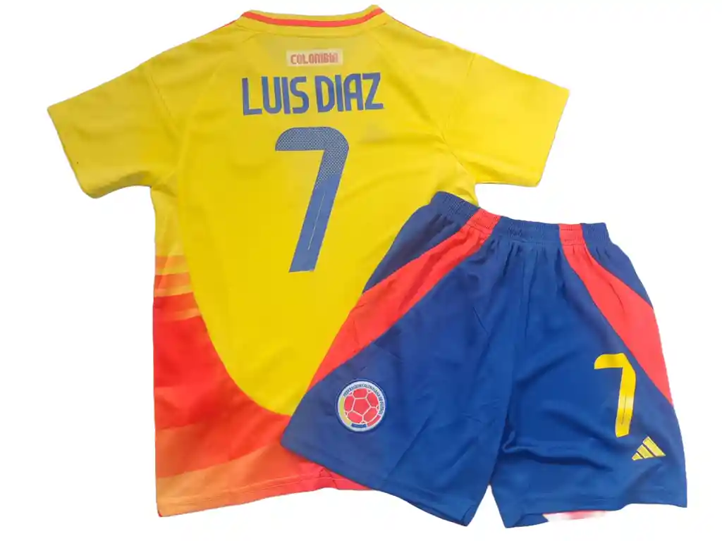 Uniforme Seleccion Colombia Luis Diaz 7 Para Niño Talla 6