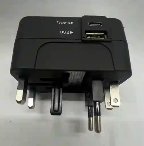 Adaptador De Viaje Universal Con Usb Tipo C