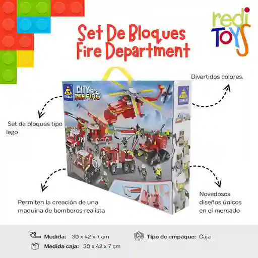 Set De Bloques Fire Department