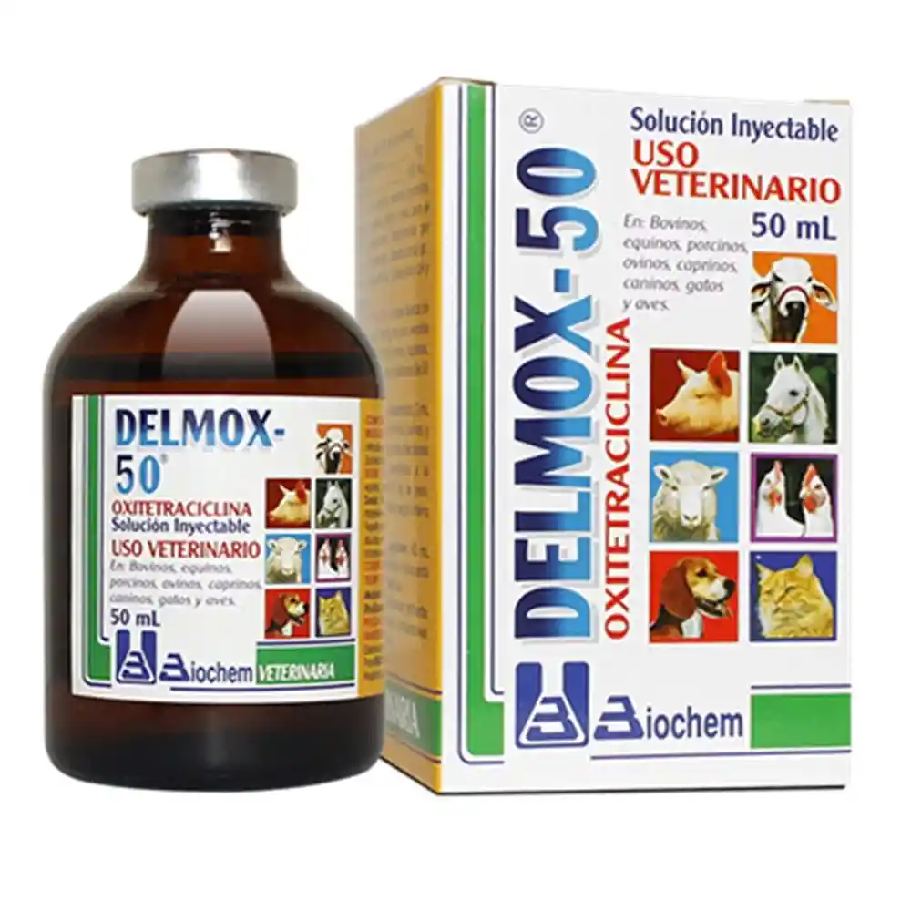 Delmox 50 Inyectable X 50 Ml - Oxitetraciclina