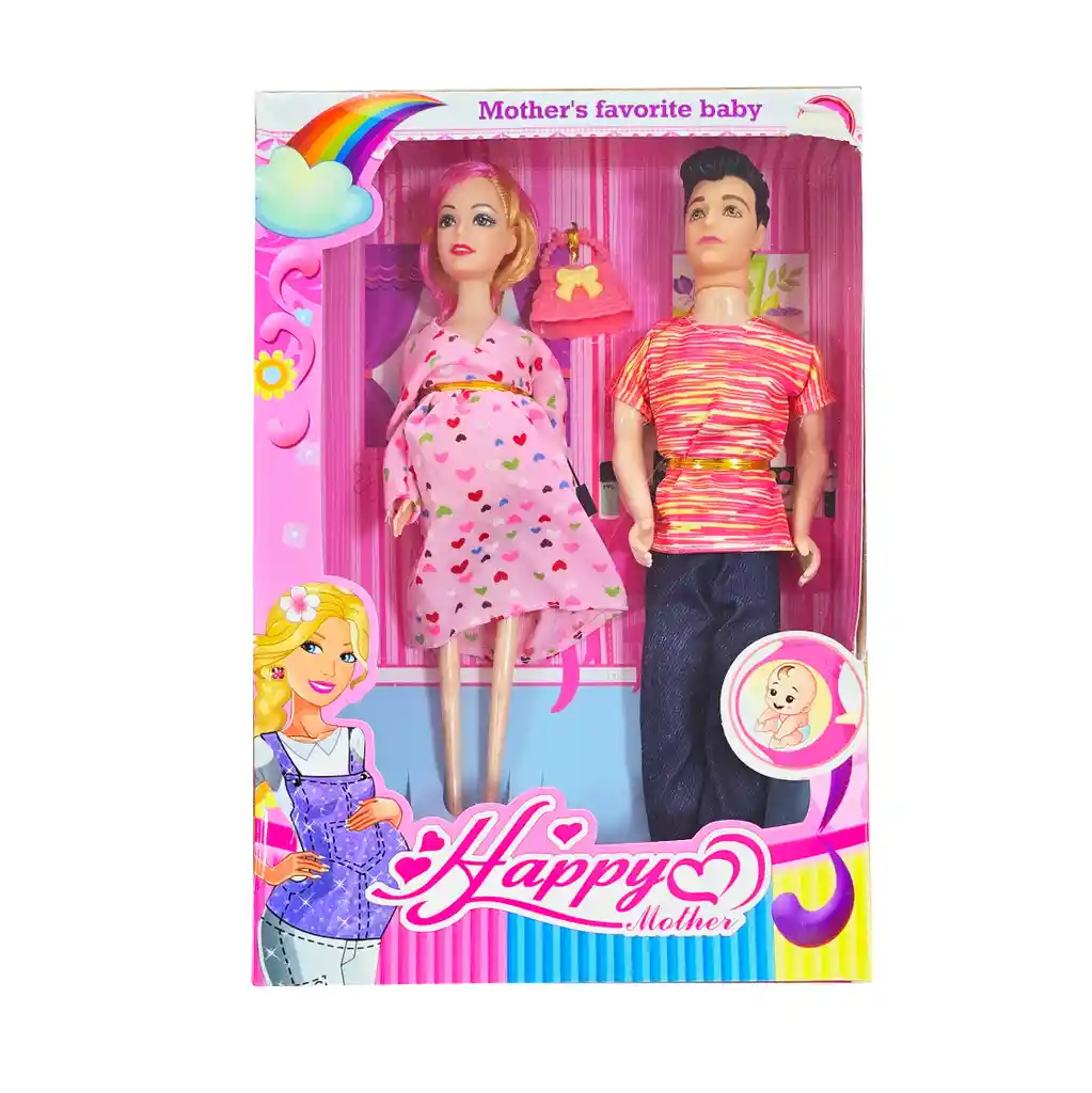 Muñeca Madre Mama Muñeco Vestido Pareja Juguetes Niñas