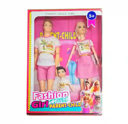 Muñeca Muñeco Hijo Familia Vestido Juguete Interactivo Niña