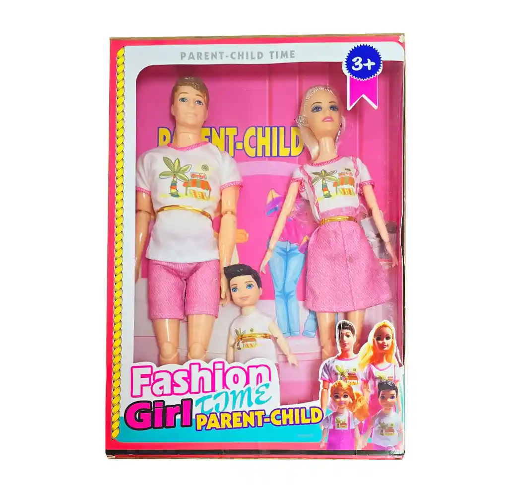 Muñeca Muñeco Hijo Familia Vestido Juguete Interactivo Niña