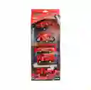 Carros De Impulso Moto Grua Bus Helicoptero Bomberos X 5 Pcs