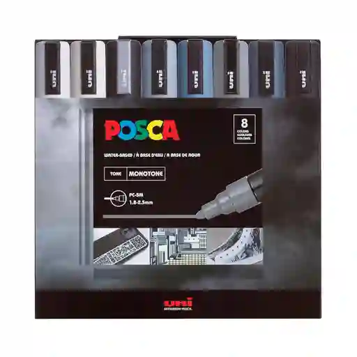 Posca Paleta Monotono Pc5m X 8 Unidades