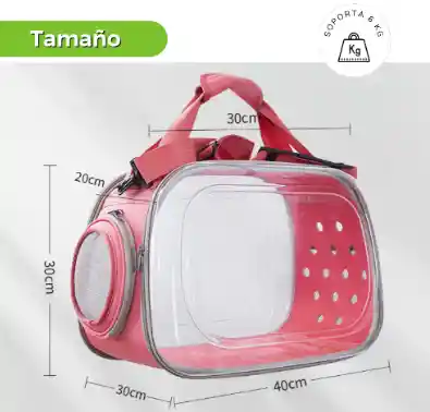 Bolso Transparente Plegable Rosado