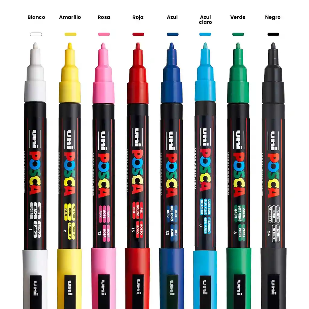 Posca Paleta Básicos Pc5m X 8 Unidades