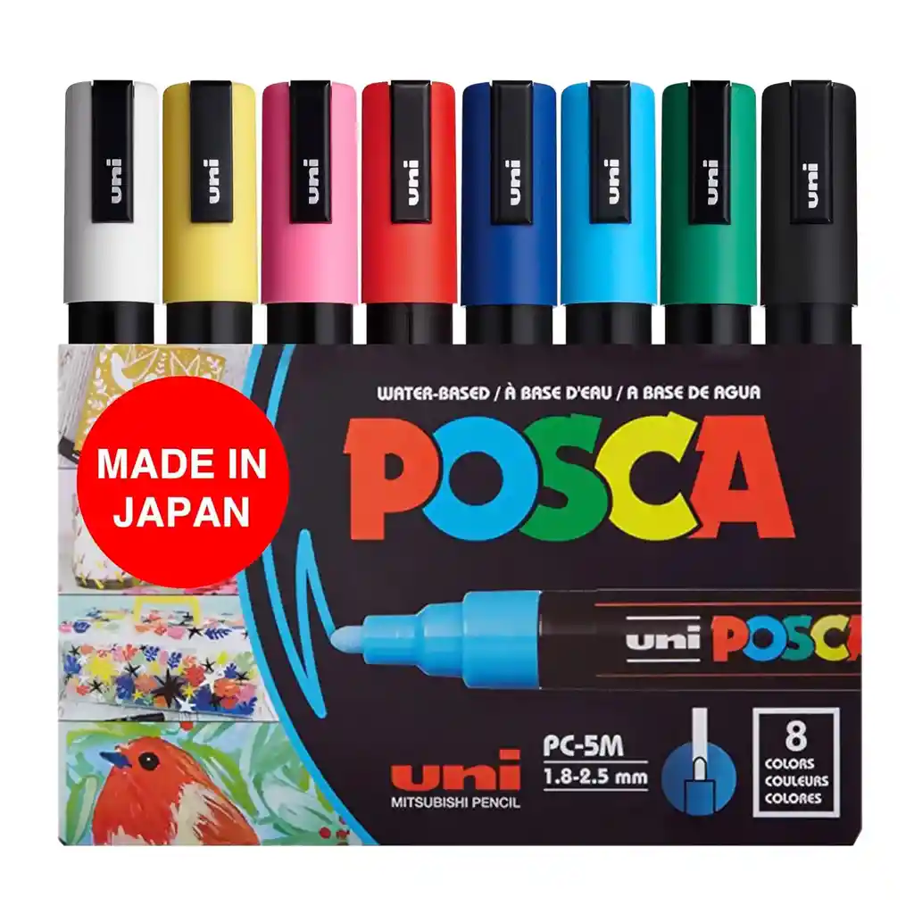 Posca Paleta Básicos Pc5m X 8 Unidades