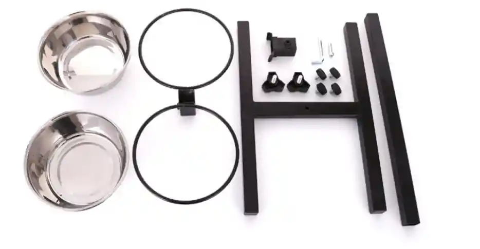 Comedero Elevado Ajustable En Acero Inoxidable - 17 Cm