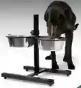 Comedero Elevado Ajustable En Acero Inoxidable - 17 Cm