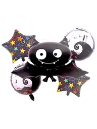 Buquet 5 Globos Murcielago Halloween