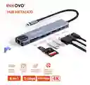 Hub Multipuertos Tipo C 8 /1 Red Gigabit 1000mbps 4k Innovo+