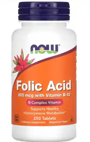 Now Acido Folico 800mcg 250 Tab