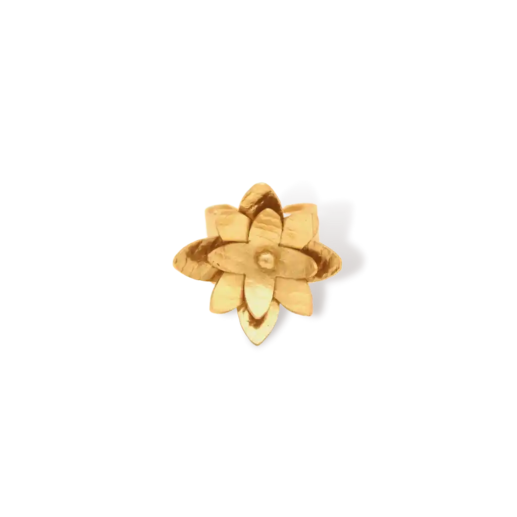 Anillo Con Flor Anemona De Bosque