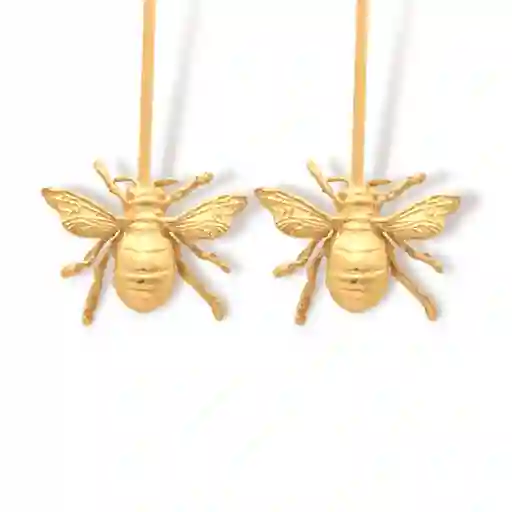 Aretes Largos Con Abeja Grande