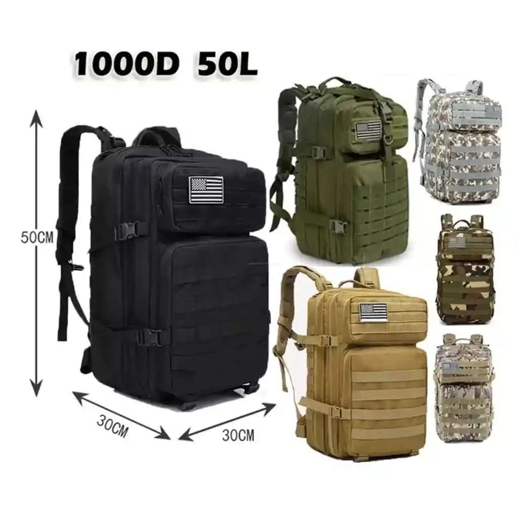 Mochila Táctica Militar Impermeable Reforzada 50l