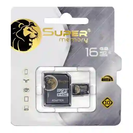 Tarjeta De Memoria Supermerory Micro Sd 16gb+adaptador Sd