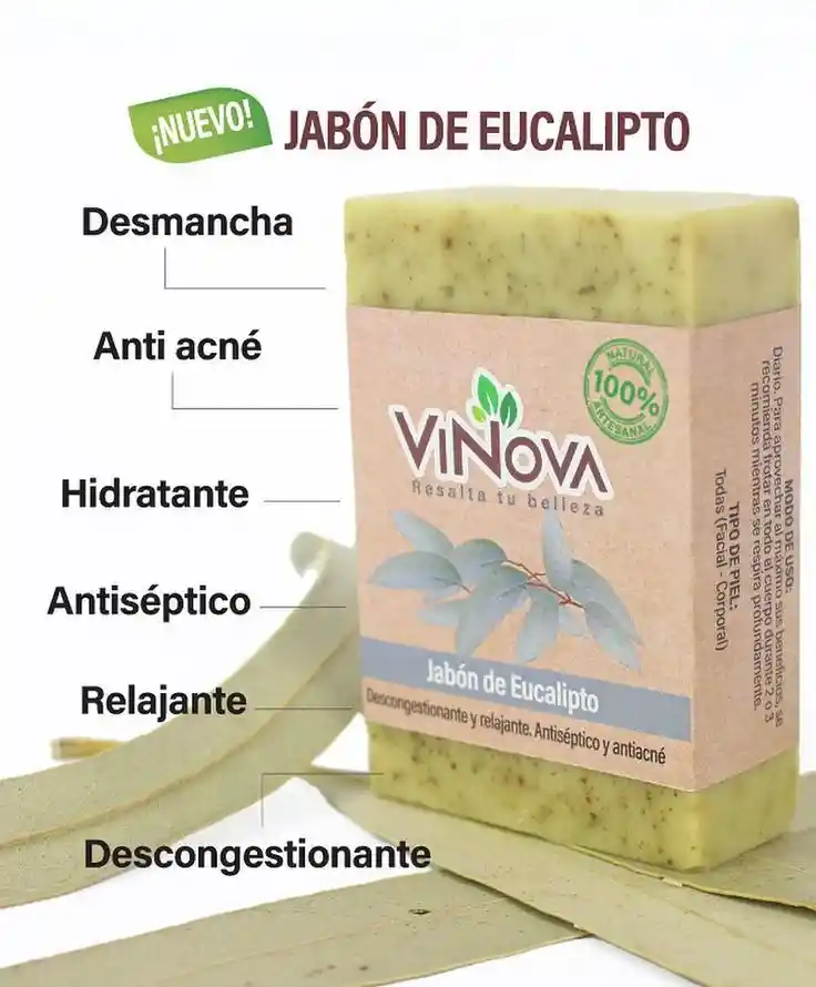 Jabon Artesanal Eucalipto 65 Gr