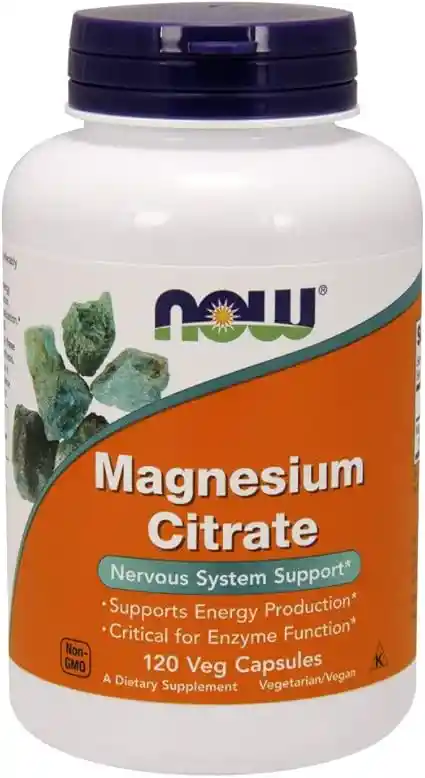 Now Magnesium Citrate 120 Capsules