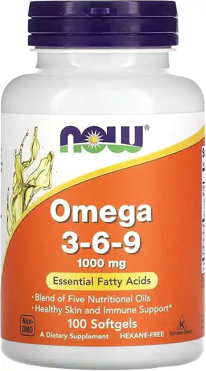 Now Foods, Omega 3-6-9, 1,000 Mg, 100 Softgel