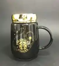 Mug Cerámica Con Tapa Starbucks