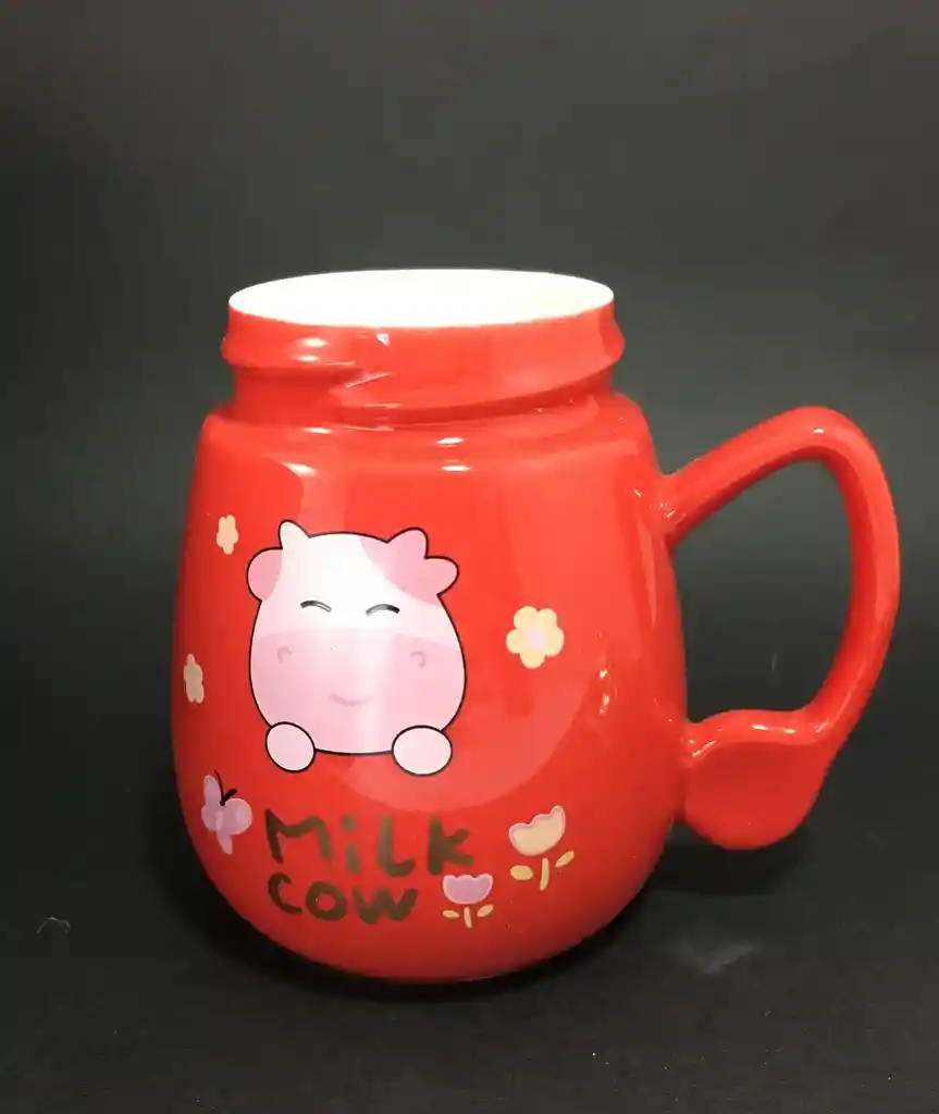 Mug Pocillo Vaca Con Tapa