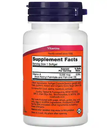 Now Foods, Vitamin A, 10,000 Iu, 100 Softgels