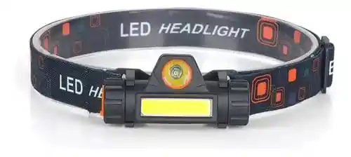 Linterna Led Recargable Con Cabeza De Casco T6, 1 Linterna Led 2 En 1, Color Negro, Luz Amarilla