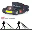 Linterna Led Recargable Con Cabeza De Casco T6, 1 Linterna Led 2 En 1, Color Negro, Luz Amarilla