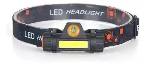 Linterna Led Recargable Con Cabeza De Casco T6, 1 Linterna Led 2 En 1, Color Negro, Luz Amarilla