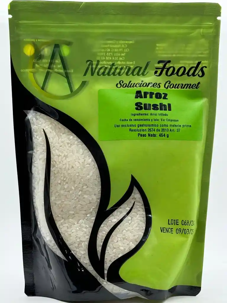 Arroz Sushi Natural Foods Bolsa 455g