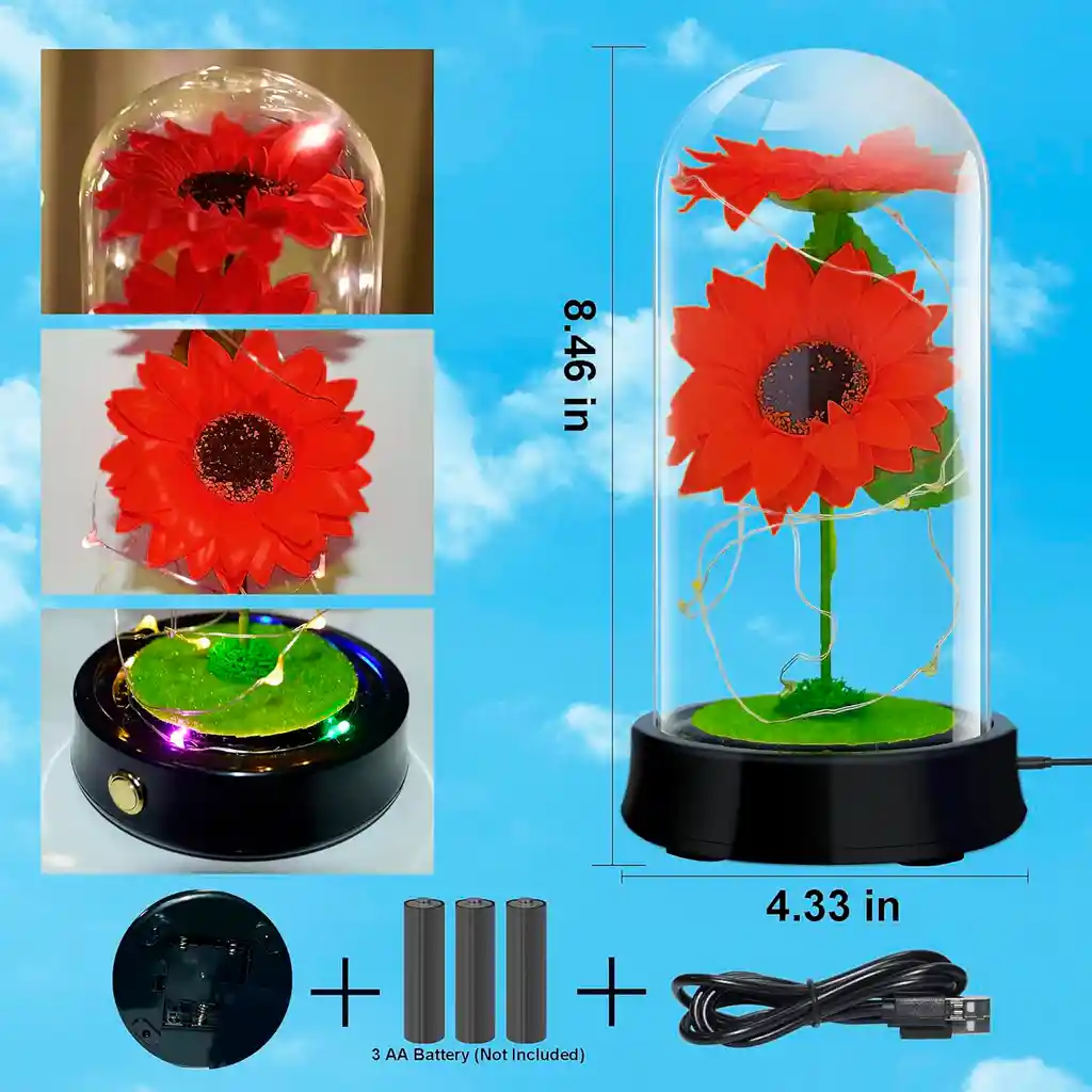 Decorativo Luminoso Girasol Eterno Led