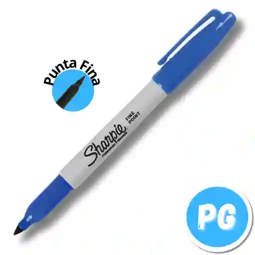 Marcador Sharpie Punta Fina Azul Rey